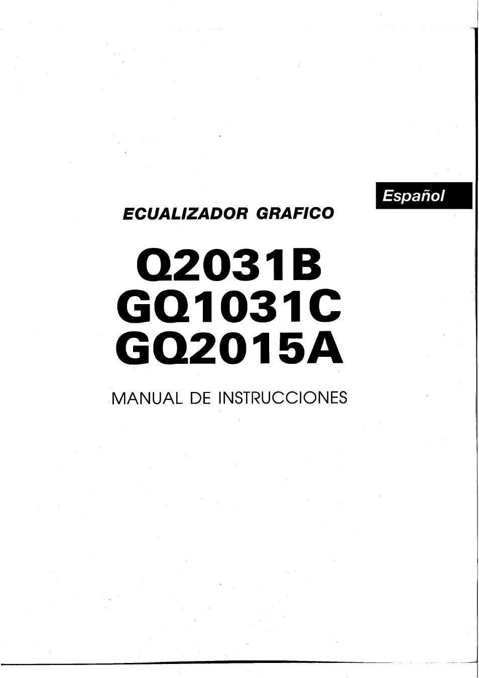 Yamaha Graphic Equaliser Q2031B User Manual | Page 34 / 45