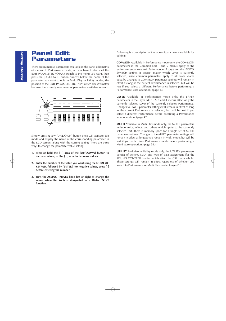 Panel edit parameters | Yamaha CS2x User Manual | Page 20 / 84