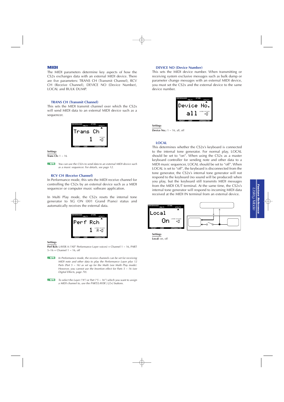 Midi | Yamaha CS2x User Manual | Page 63 / 84