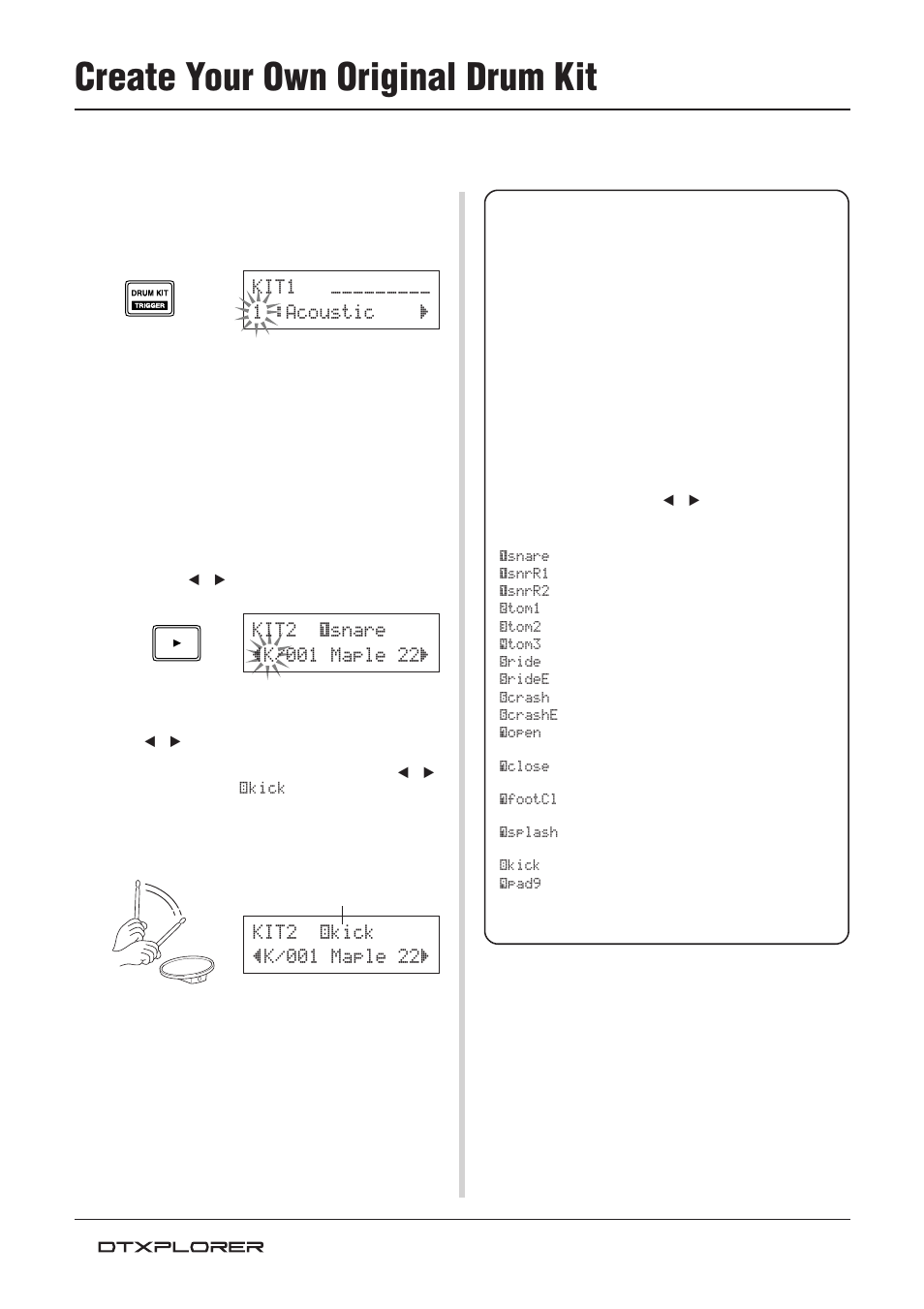 Create your own original drum kit | Yamaha Drum Trigger Module DTXPLORER User Manual | Page 20 / 36
