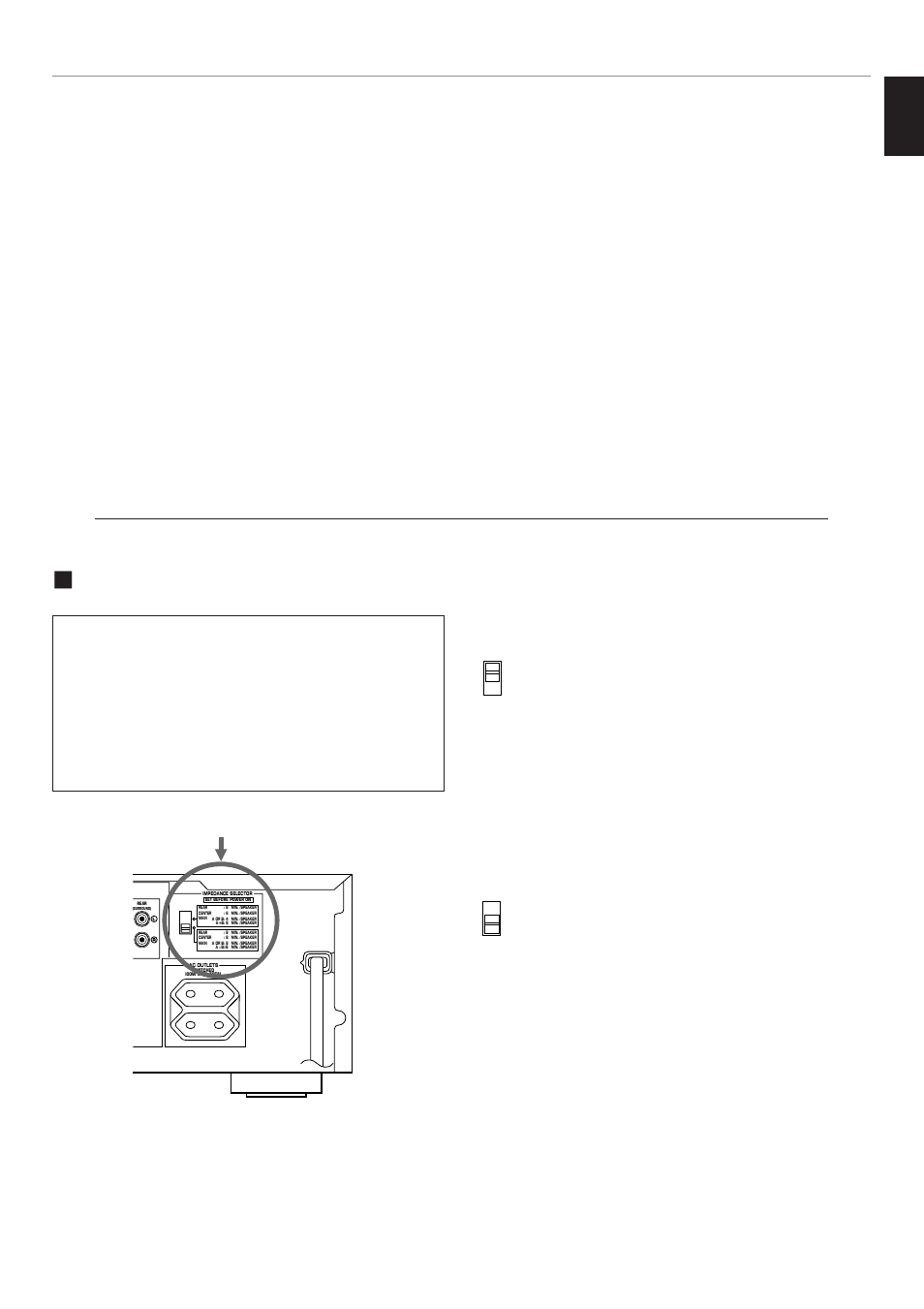 Impedance selector switch, English, Europe model) | Yamaha RX-V795RDS User Manual | Page 23 / 88