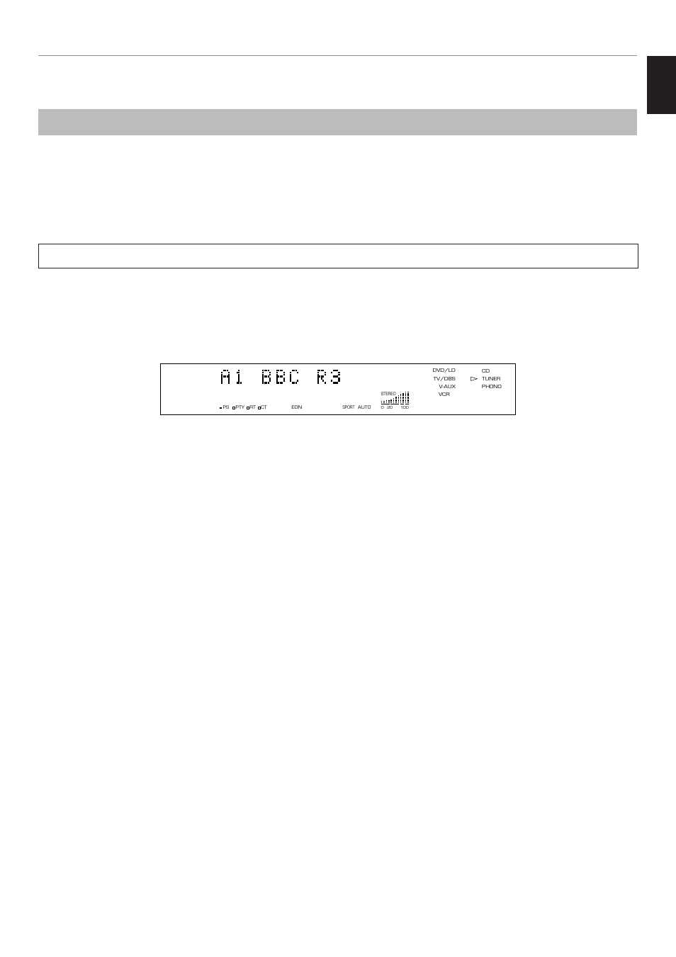 Receiving rds stations, Displaying rds data, Ps (program service name) mode | Pty (program type) mode, Rt (radio text) mode, Ct (clock time) mode, Eon (enhanced other networks) mode, English | Yamaha RX-V795RDS User Manual | Page 45 / 88