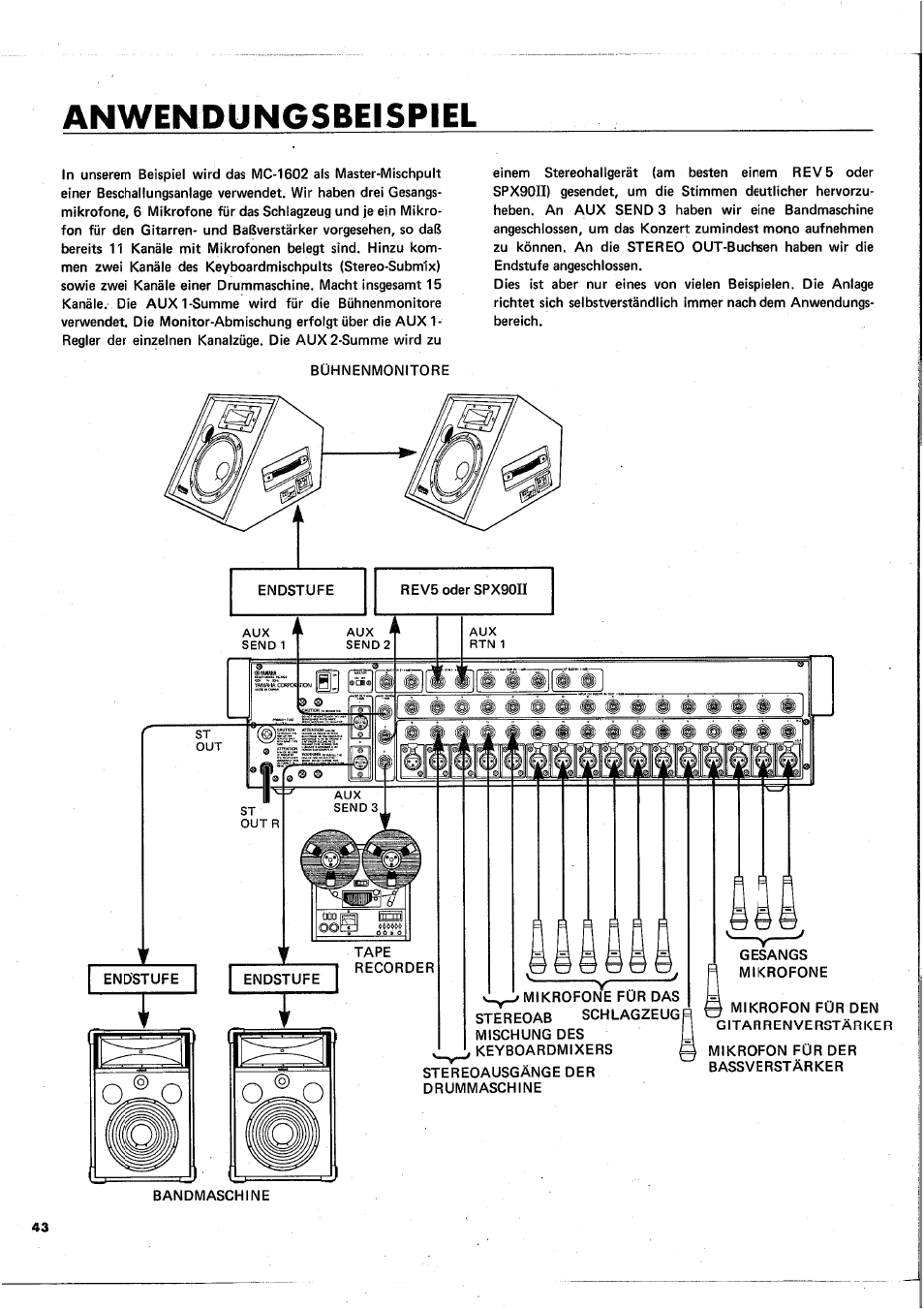 Anwendungsbeispiel | Yamaha MC1602 User Manual | Page 44 / 48