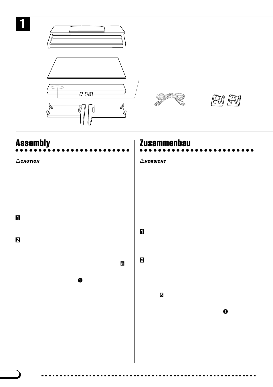 Assembly, Zusammenbau, Montage | Montaje | Yamaha CVP-201 User Manual | Page 32 / 39