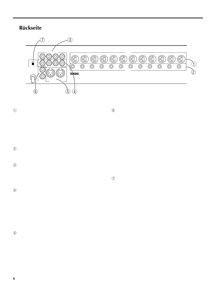 Rückseite | Yamaha MM1242 User Manual | Page 33 / 50