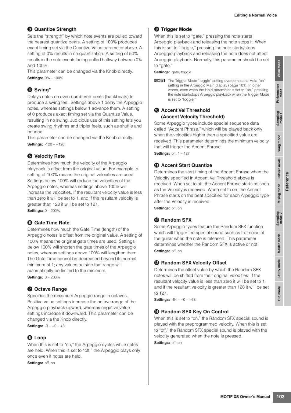 Yamaha MOTIF XS7  EN User Manual | Page 103 / 320