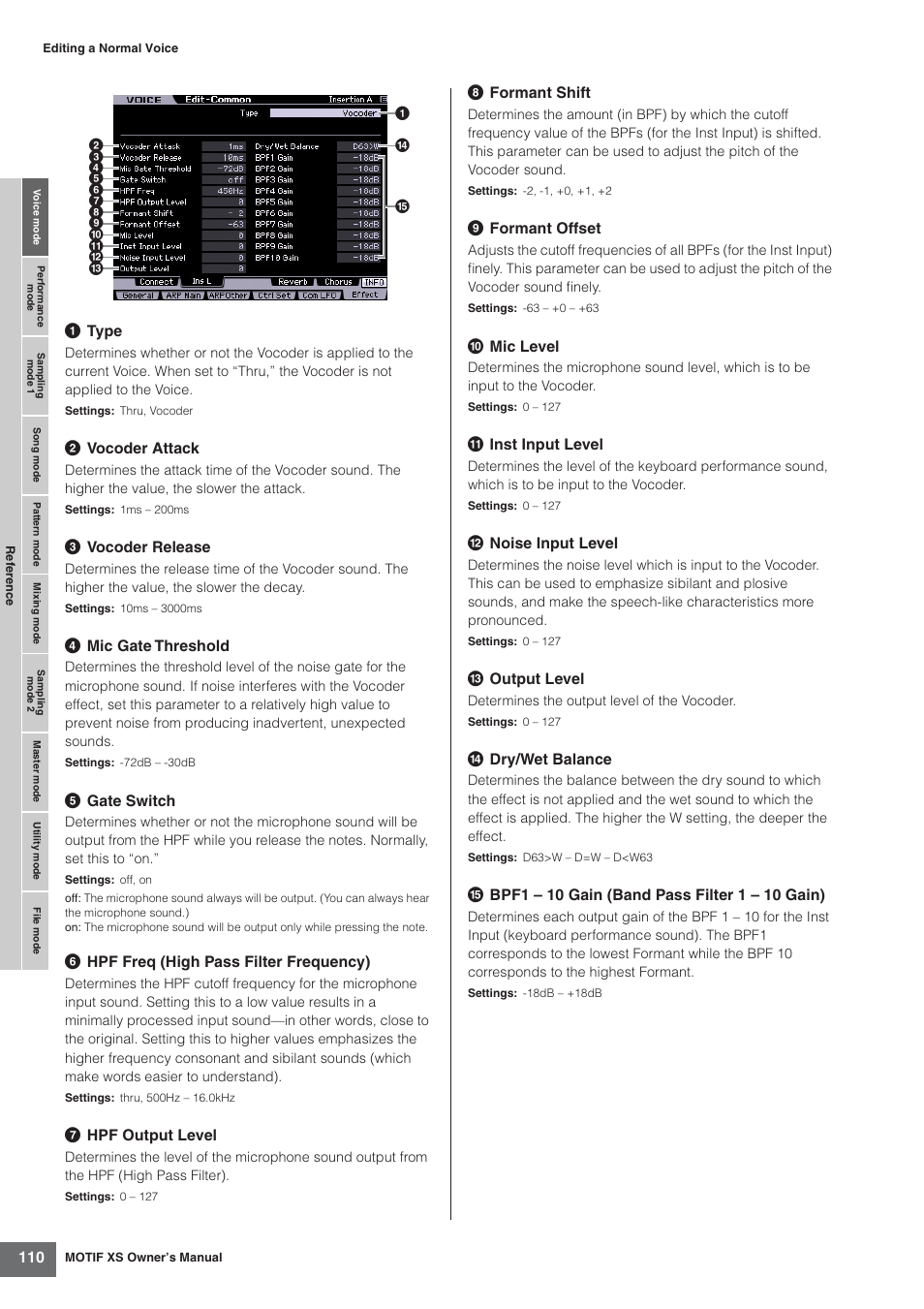 Yamaha MOTIF XS7  EN User Manual | Page 110 / 320