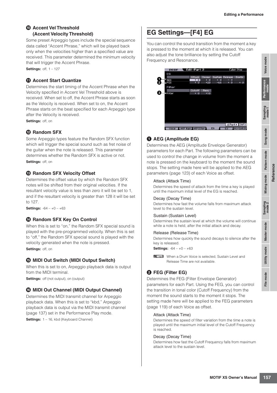 Eg settings-[f4] eg, Eg settings—[f4] eg | Yamaha MOTIF XS7  EN User Manual | Page 157 / 320