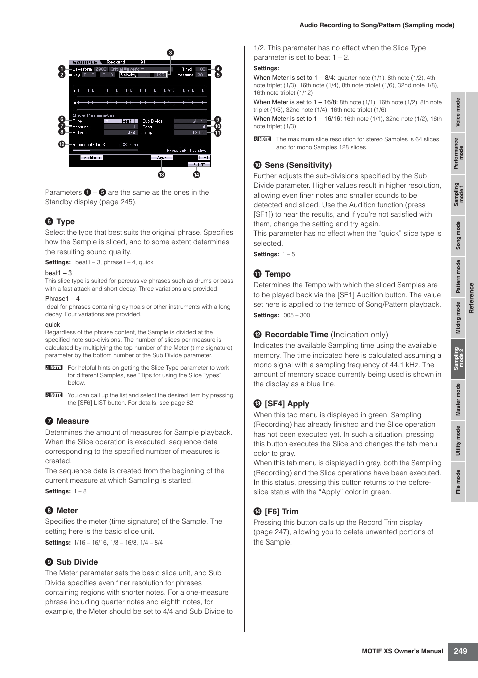 Yamaha MOTIF XS7  EN User Manual | Page 249 / 320