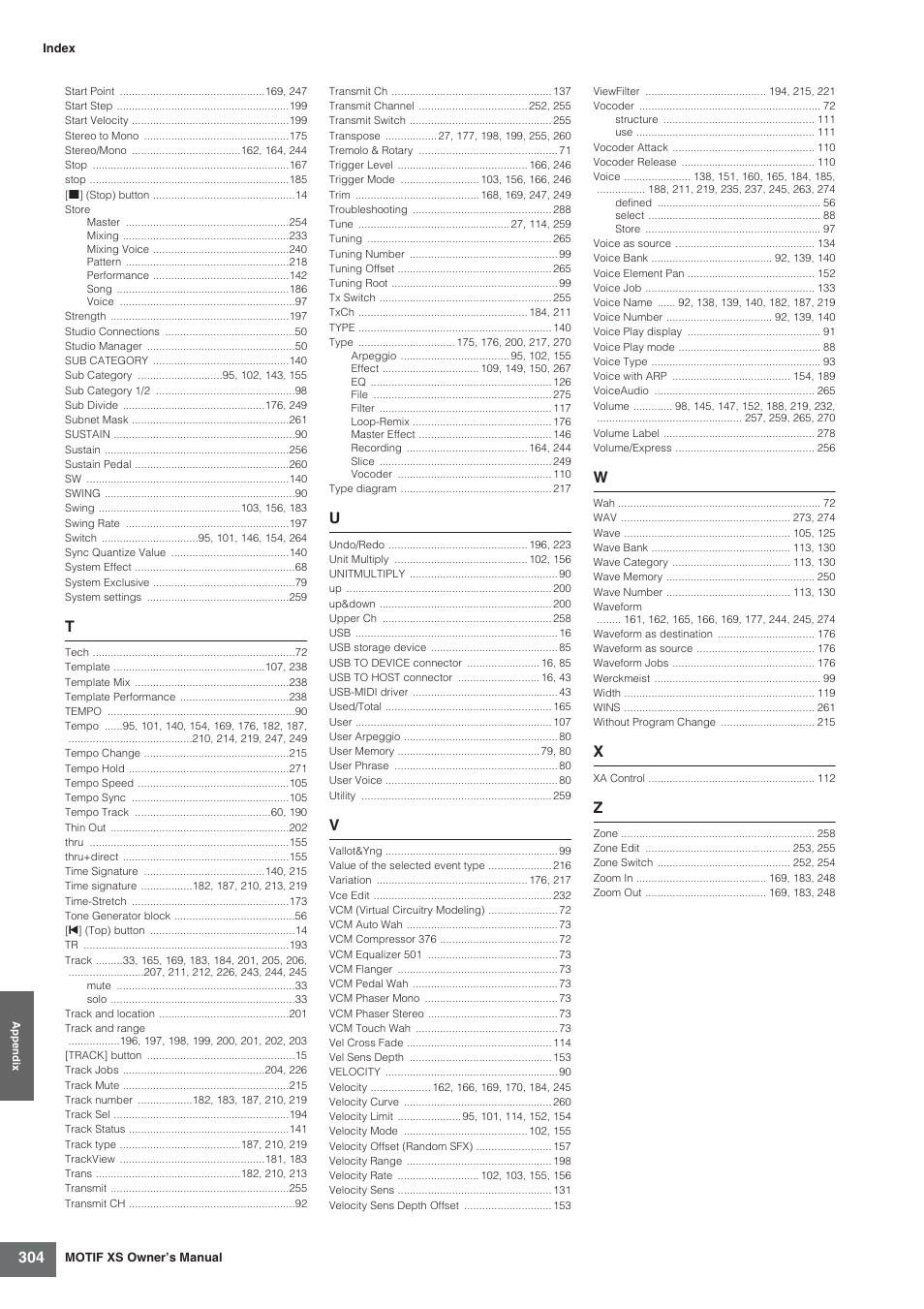 Yamaha MOTIF XS7  EN User Manual | Page 304 / 320