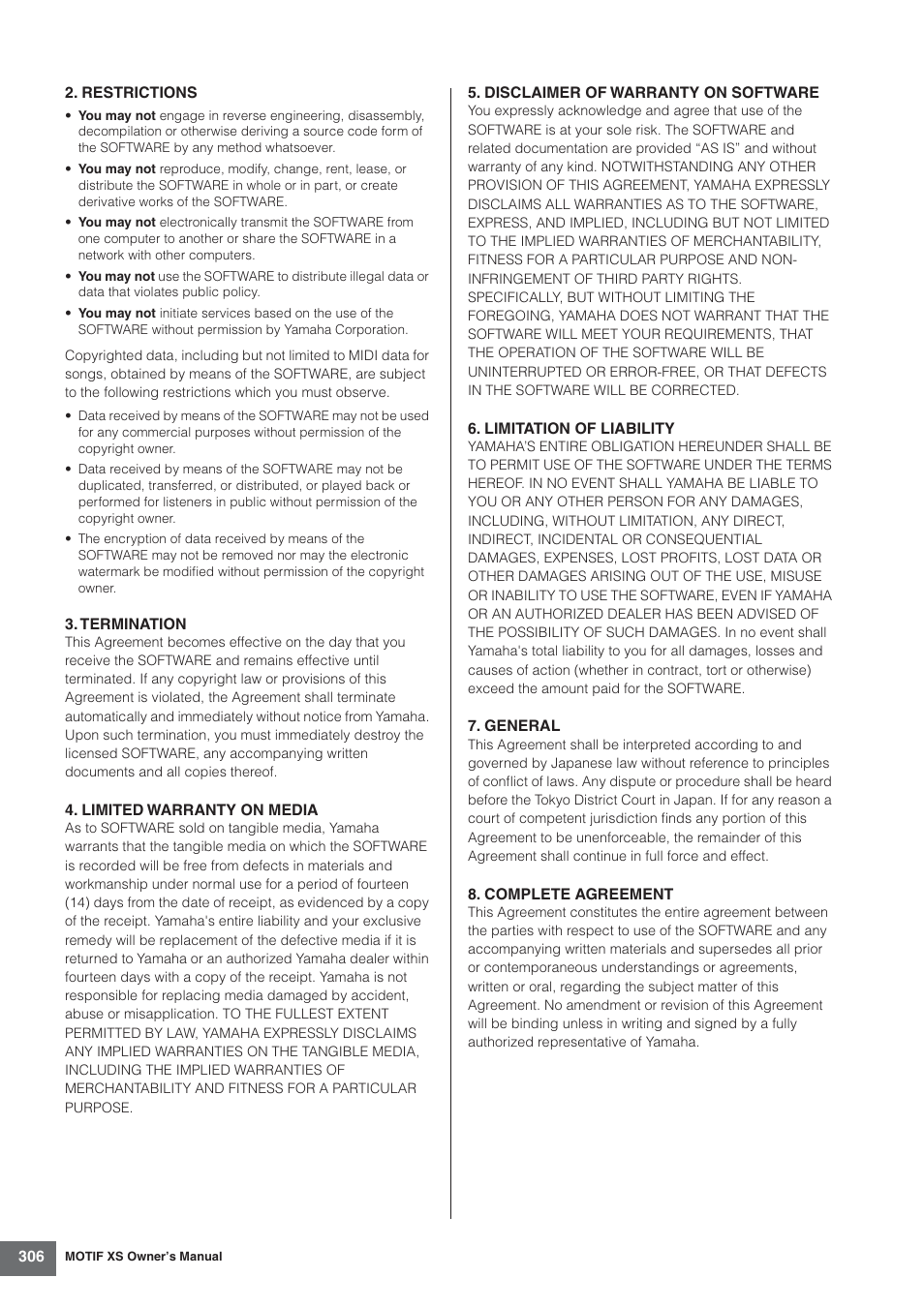 Yamaha MOTIF XS7  EN User Manual | Page 306 / 320