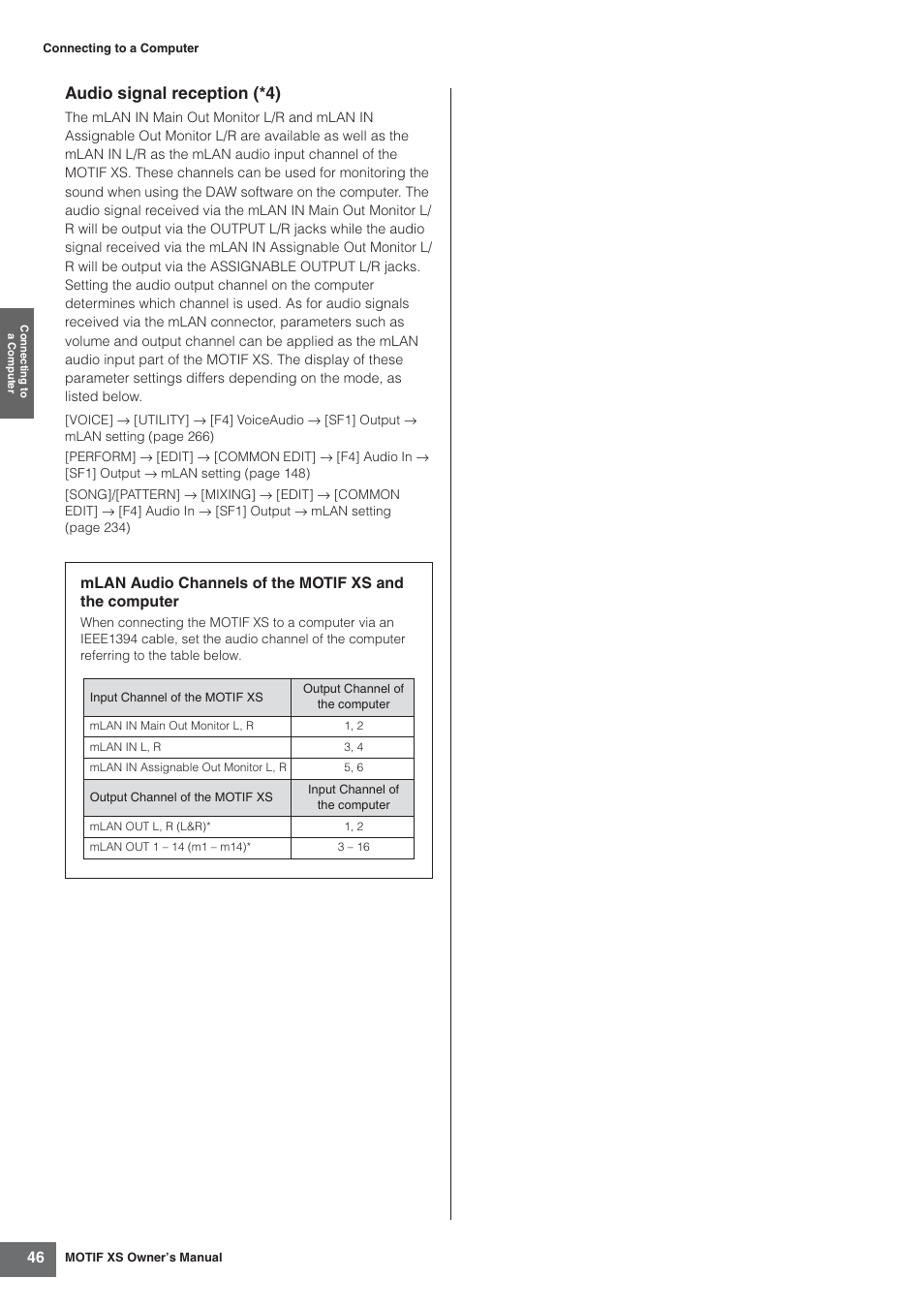 Audio signal reception (*4) | Yamaha MOTIF XS7  EN User Manual | Page 46 / 320