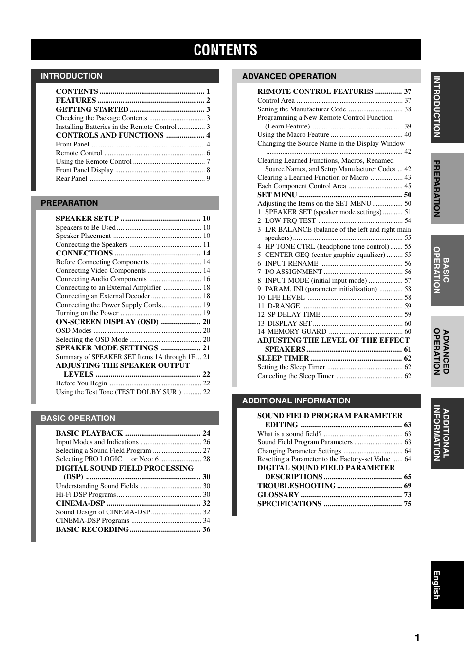 Yamaha DSP-AX3200 User Manual | Page 3 / 78