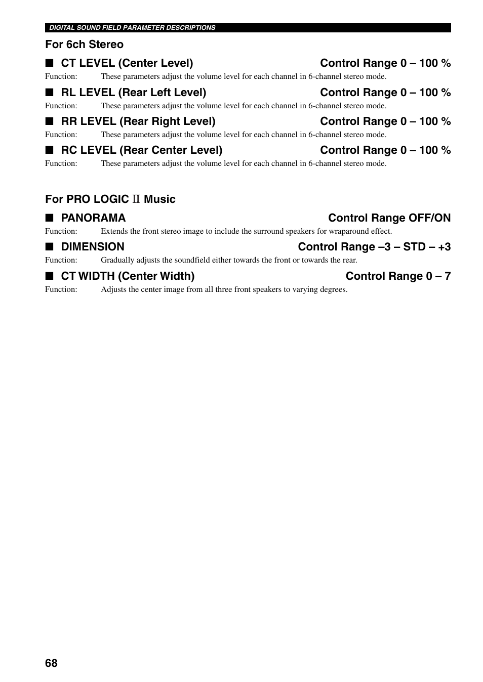 Yamaha DSP-AX3200 User Manual | Page 70 / 78