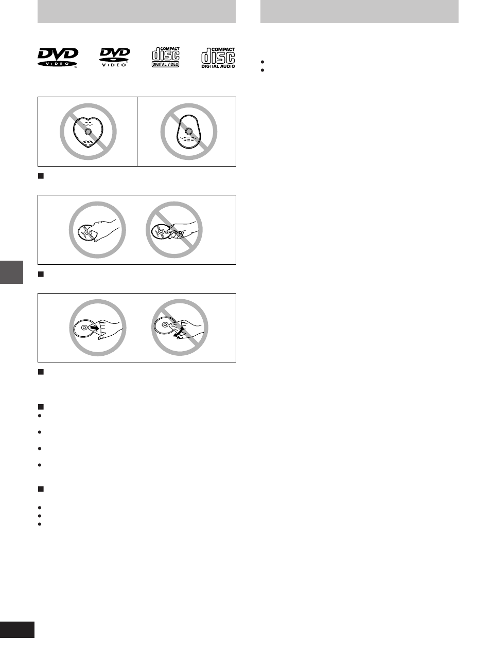 Disc handling, Maintenance | Yamaha DV-S5270 User Manual | Page 38 / 40
