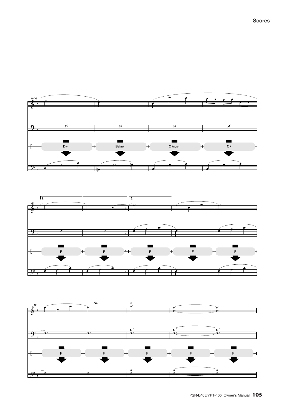 Yamaha YPT-400  EN User Manual | Page 105 / 126