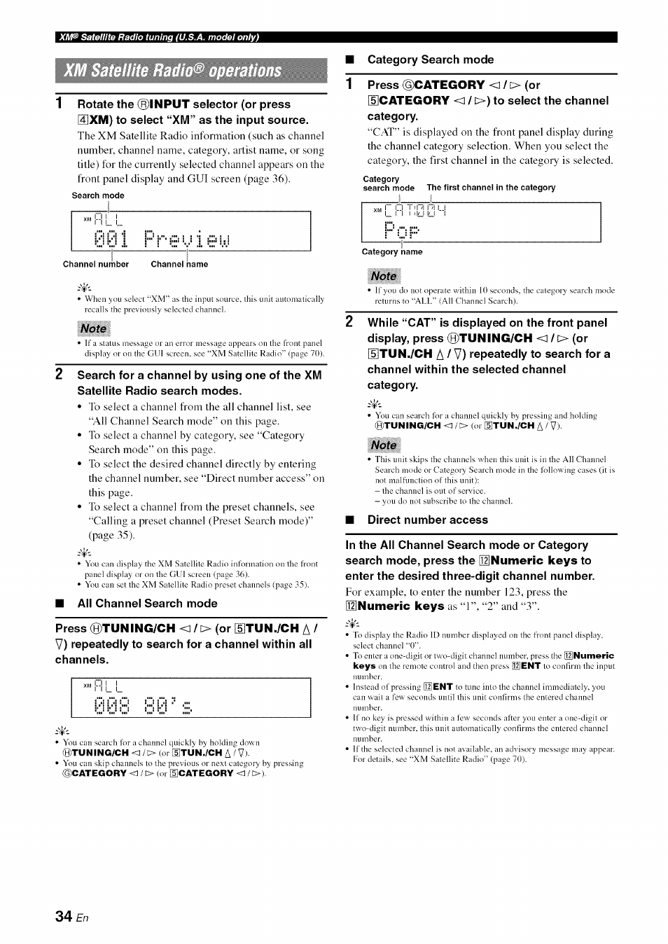 Note, A / v ) | Yamaha RX-V1065 User Manual | Page 37 / 102