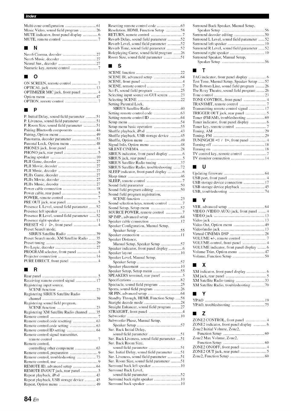 Yamaha RX-V1065 User Manual | Page 87 / 102