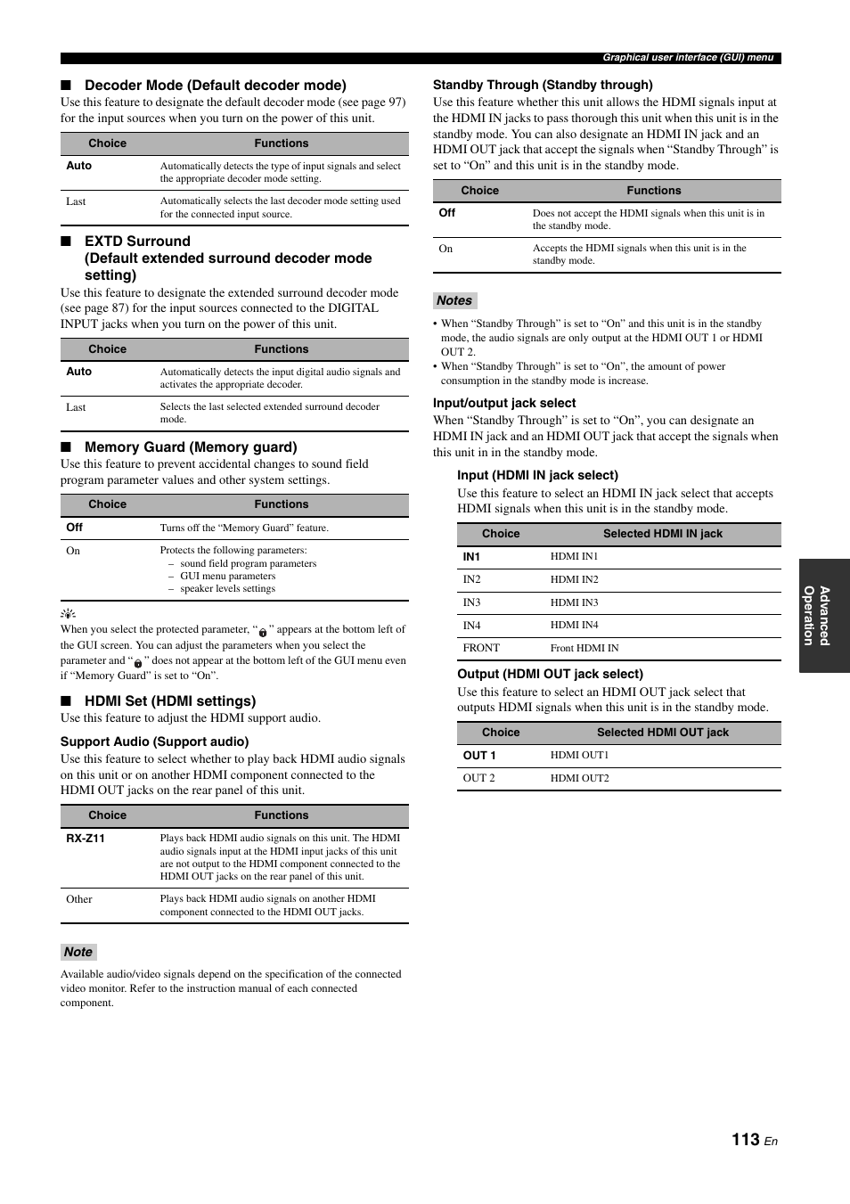 P. 113 | Yamaha RX-Z11 User Manual | Page 113 / 177