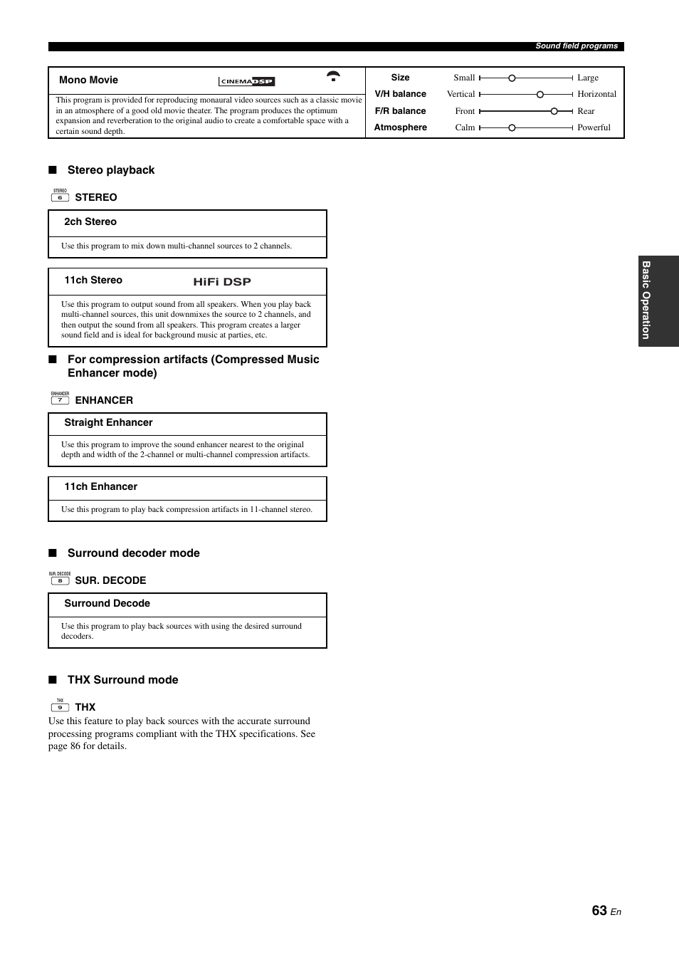 P. 63 | Yamaha RX-Z11 User Manual | Page 63 / 177