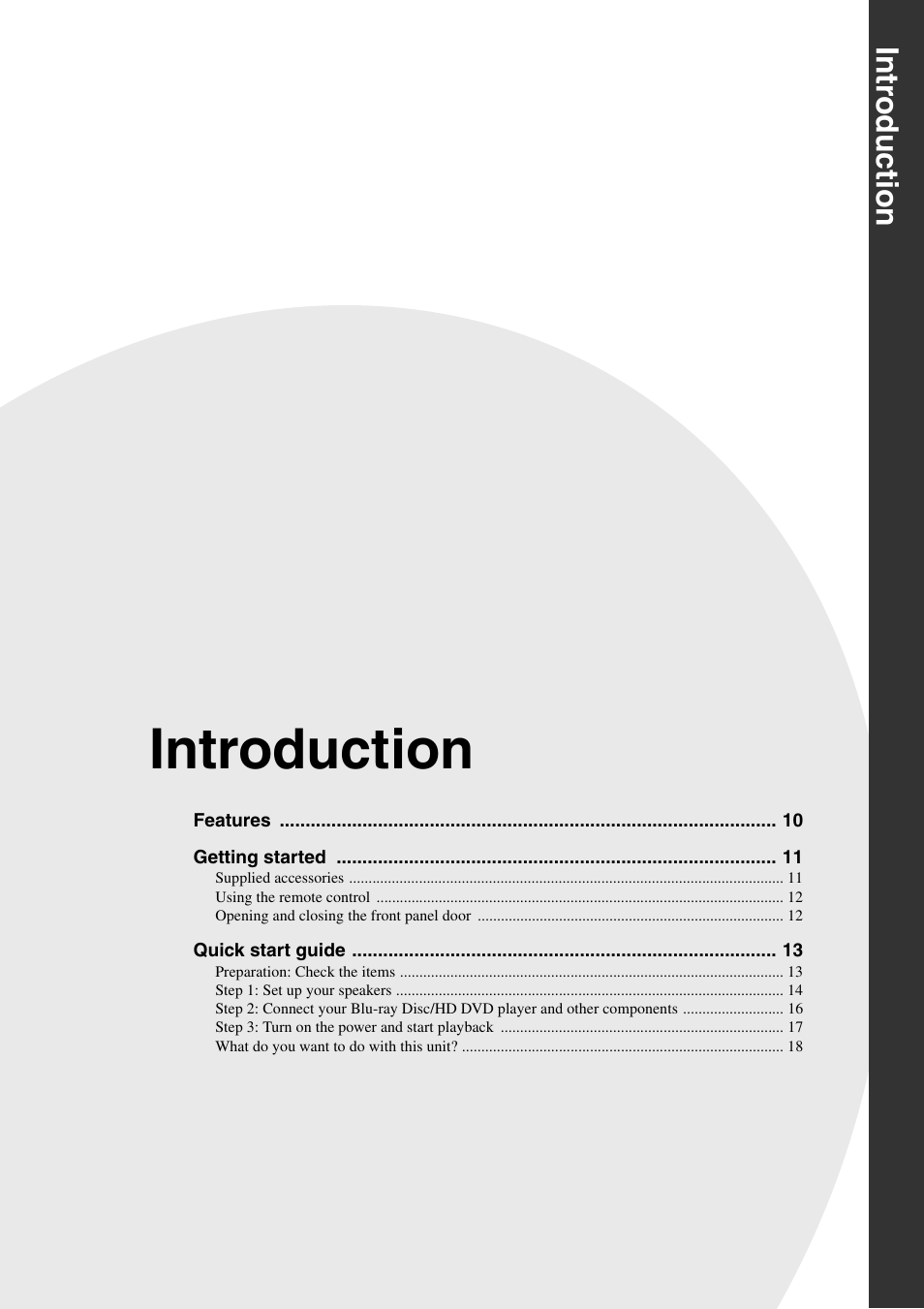 Introduction, Intr oduction | Yamaha RX-Z11 User Manual | Page 9 / 177