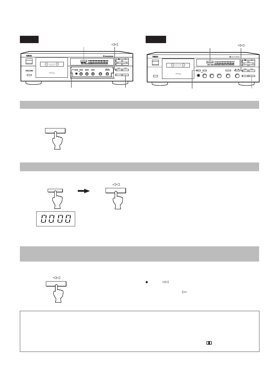 Rec mute operation, Stop operation, Rec return operation | Stop operation - to return to the “0000” point, During recording, Mute/search counter reset, Tape counter, Reset, Mute/search | Yamaha YHT KX-493 User Manual | Page 12 / 18