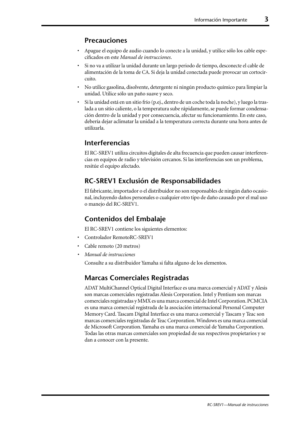 Yamaha RC-SREV1 User Manual | Page 40 / 50
