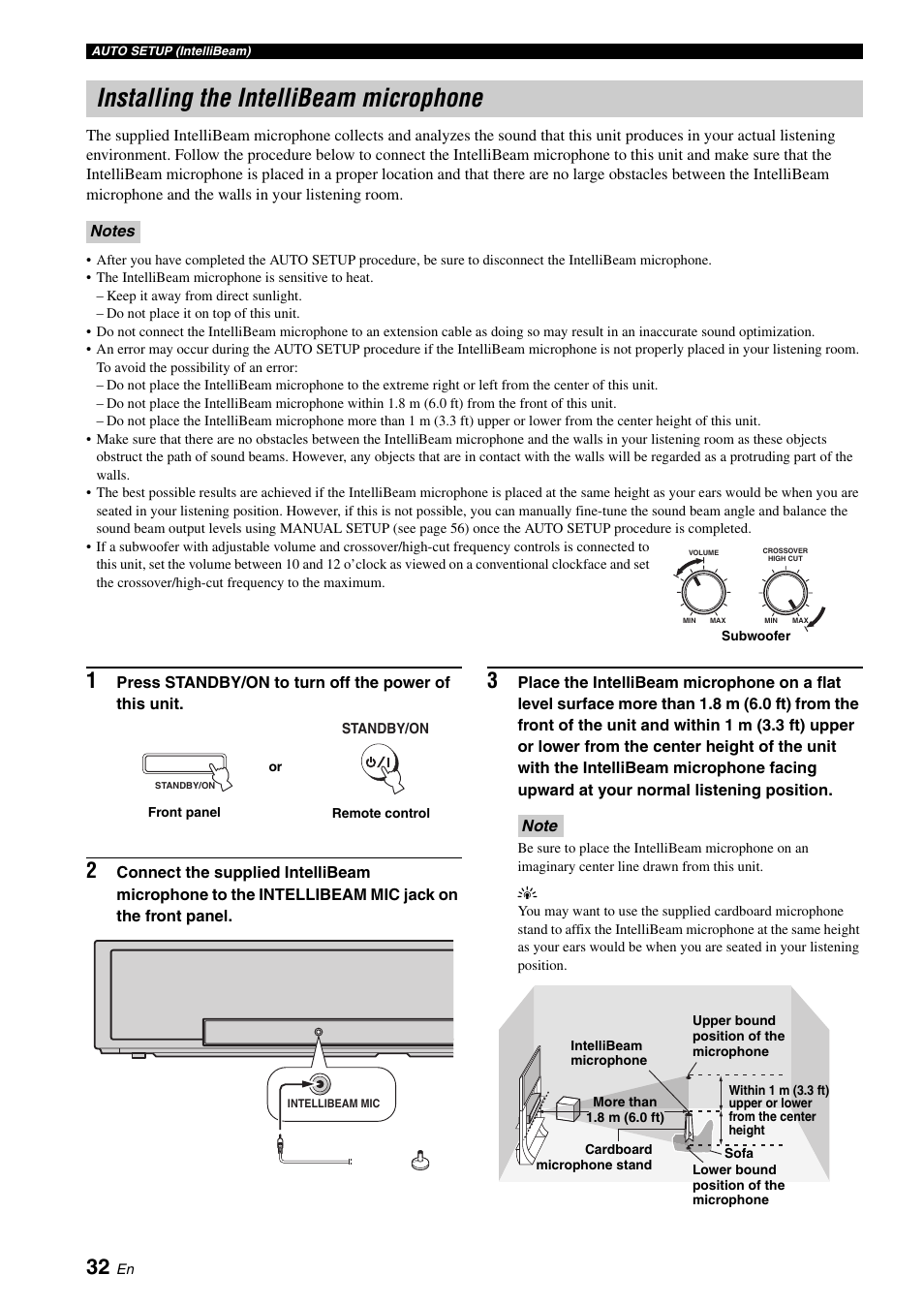 Installing the intellibeam microphone | Yamaha DIGITAL SOUND PROJECTOR HTY-750 User Manual | Page 34 / 98