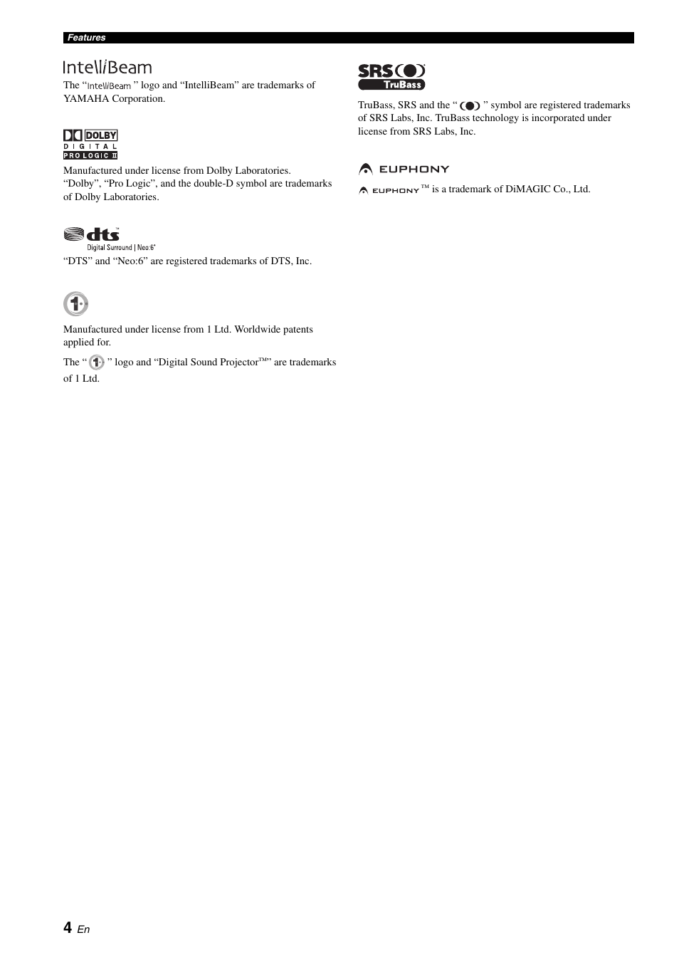 Yamaha DIGITAL SOUND PROJECTOR HTY-750 User Manual | Page 6 / 98