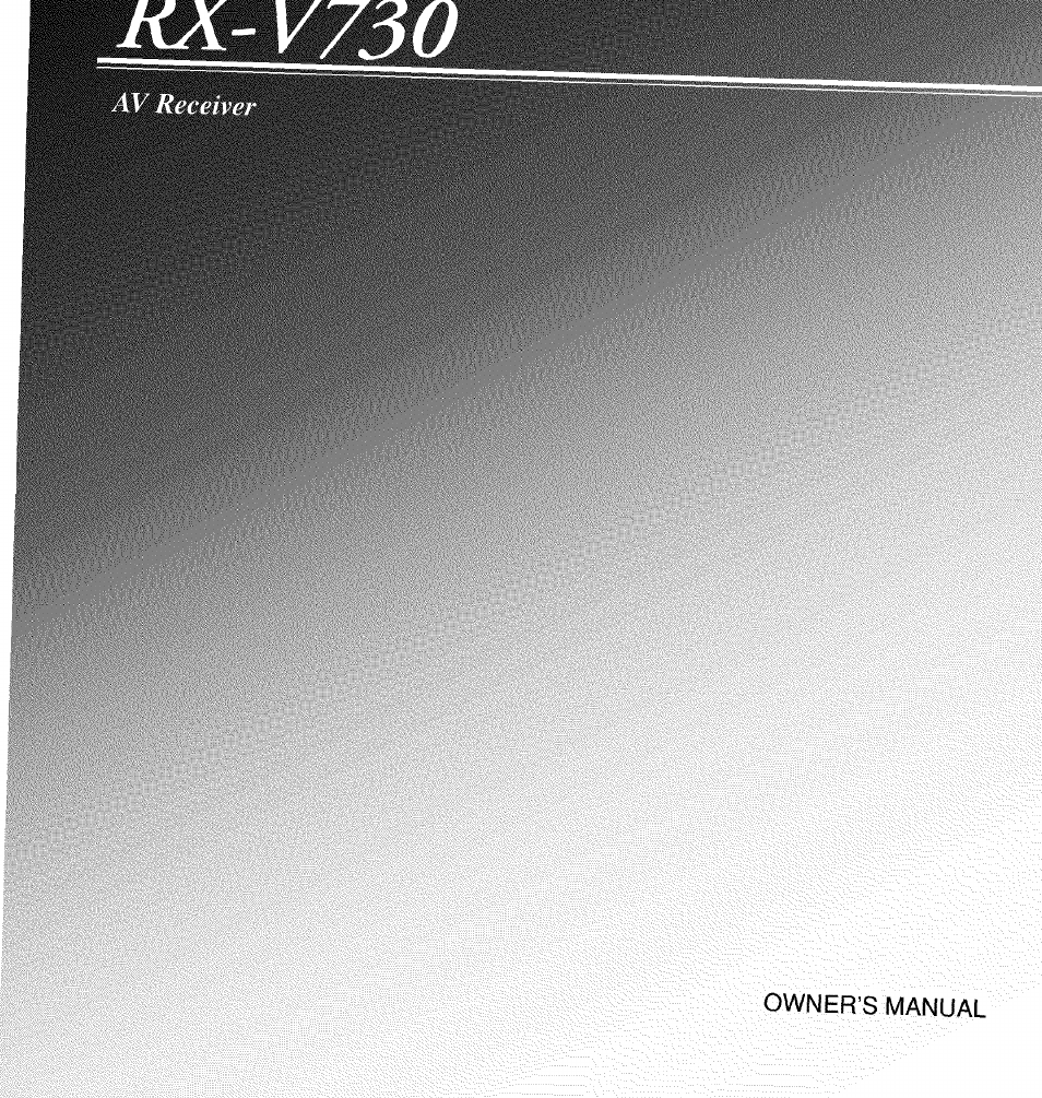 Yamaha RX-V730 User Manual | 71 pages