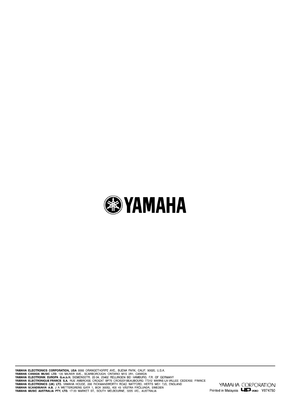 Yamaha | Yamaha RX-V730 User Manual | Page 71 / 71