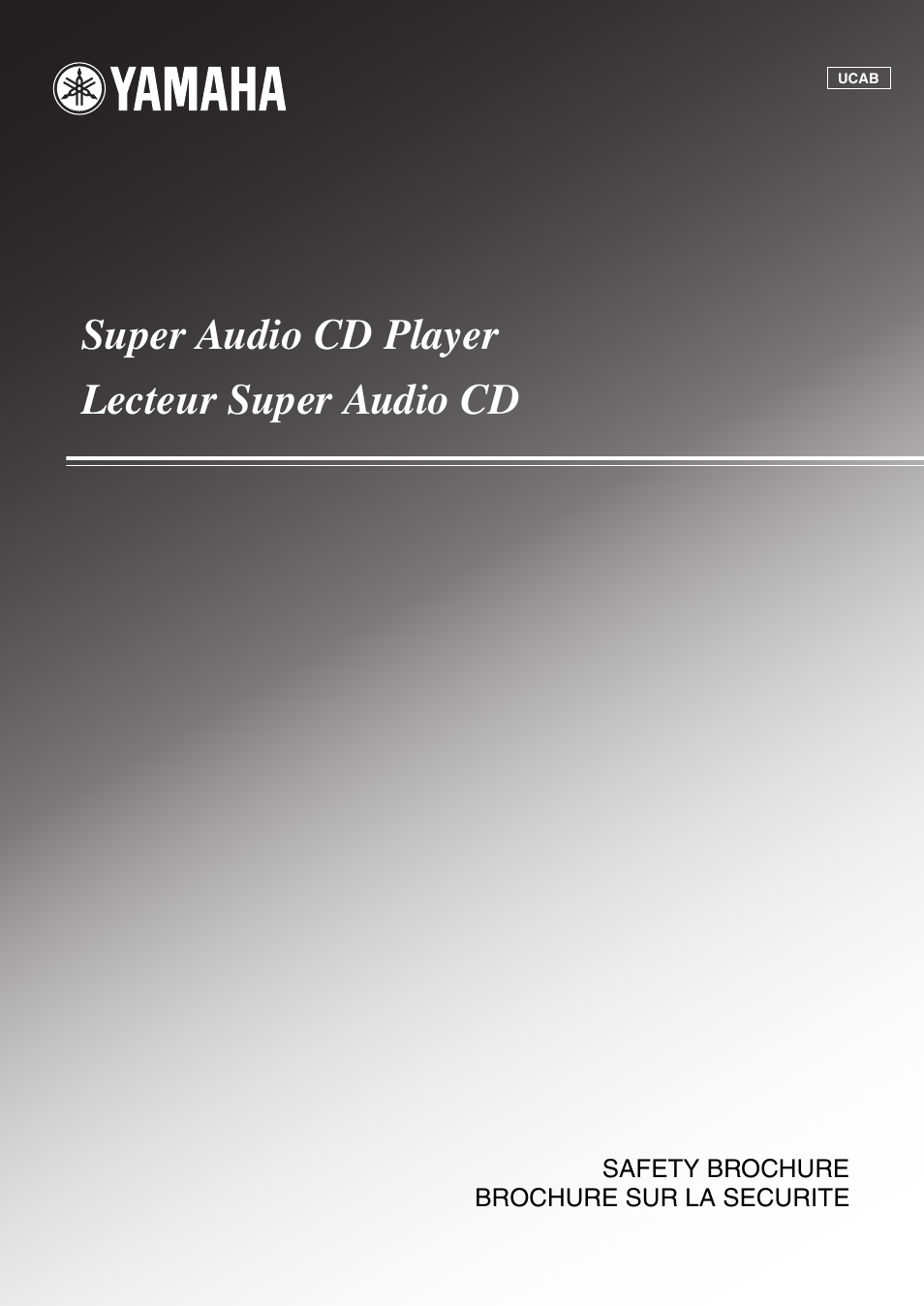 Safety brochure, Super audio cd player lecteur super audio cd | Yamaha CD-S1000 User Manual | Page 24 / 29