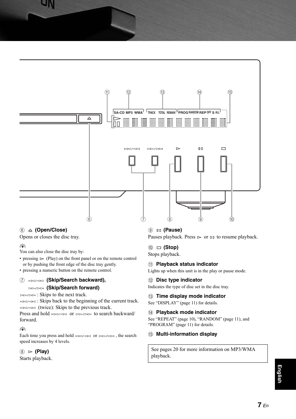 Yamaha CD-S1000 User Manual | Page 7 / 29