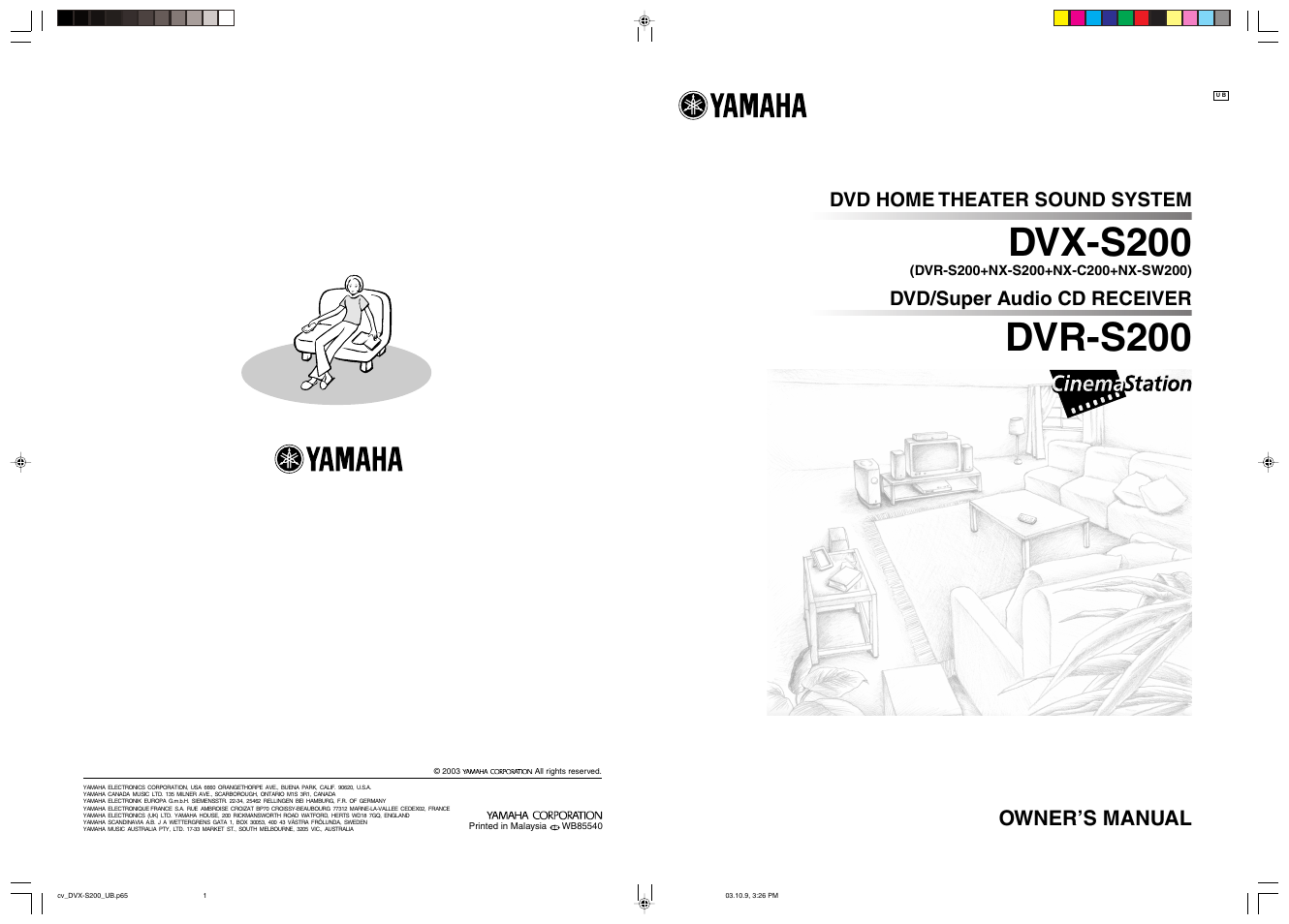 Yamaha DVX-S200 User Manual | 115 pages