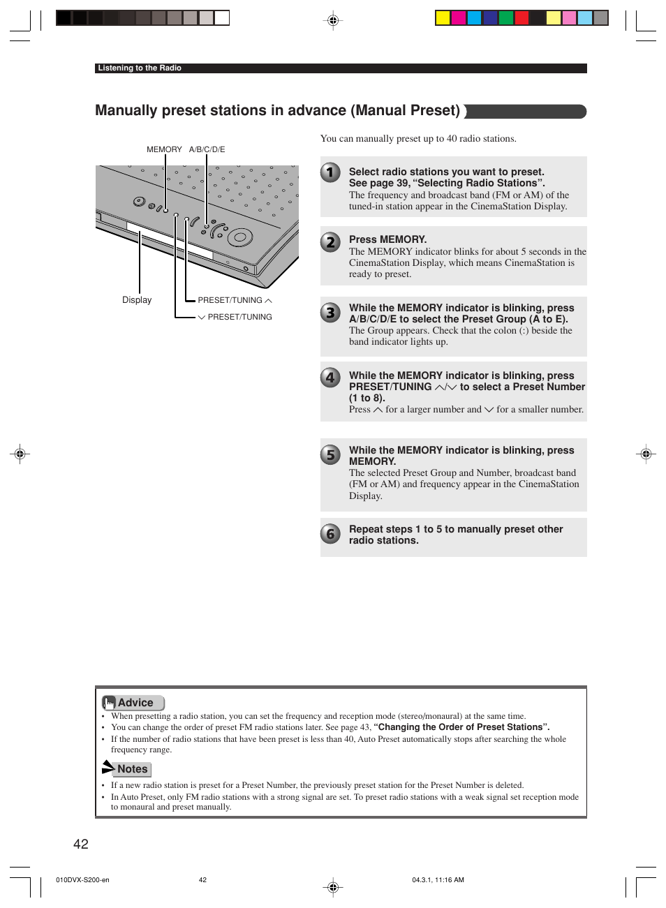 Yamaha DVX-S200 User Manual | Page 46 / 115