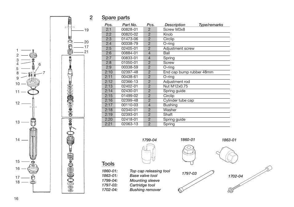Tools, Spare parts | Yamaha wr450f User Manual | Page 16 / 20