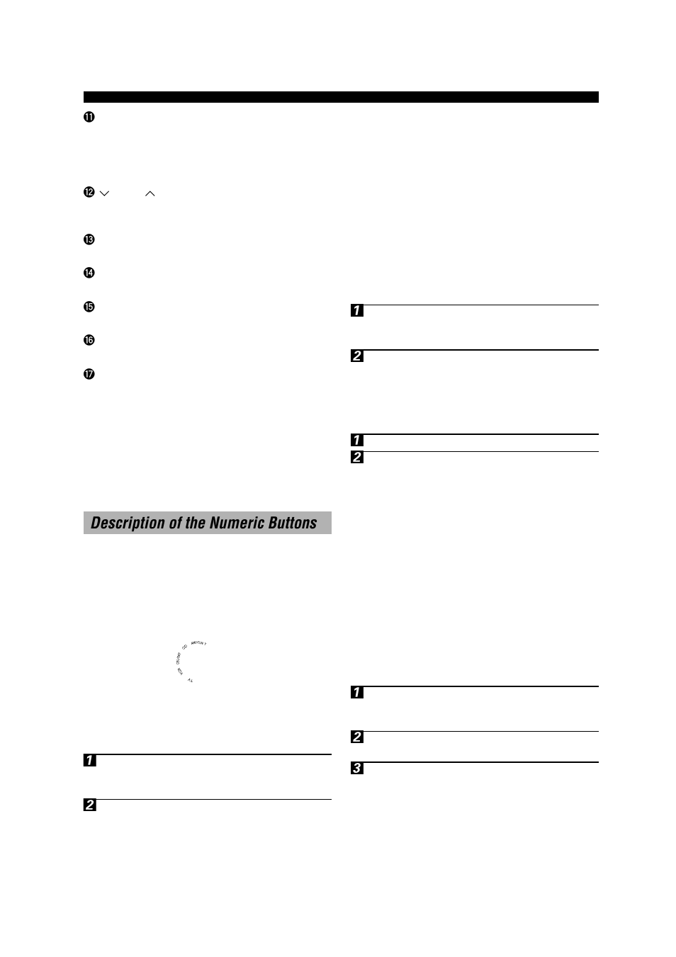 Description of the numeric buttons | Yamaha RX-V596RDS User Manual | Page 10 / 70