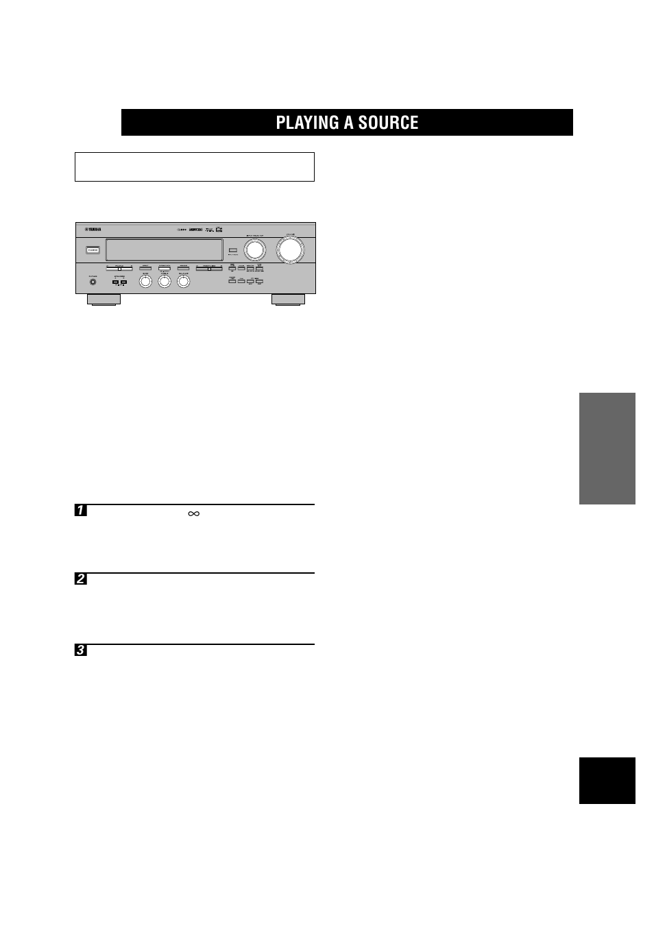 Playing a source | Yamaha RX-V596RDS User Manual | Page 23 / 70