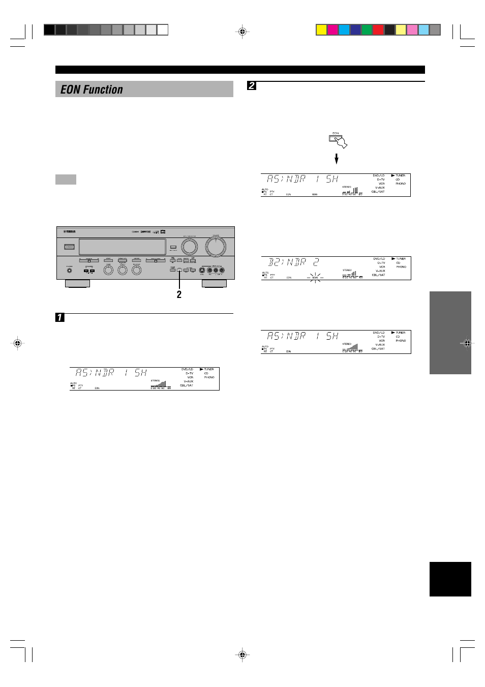 Eon function | Yamaha RX-V596RDS User Manual | Page 35 / 70