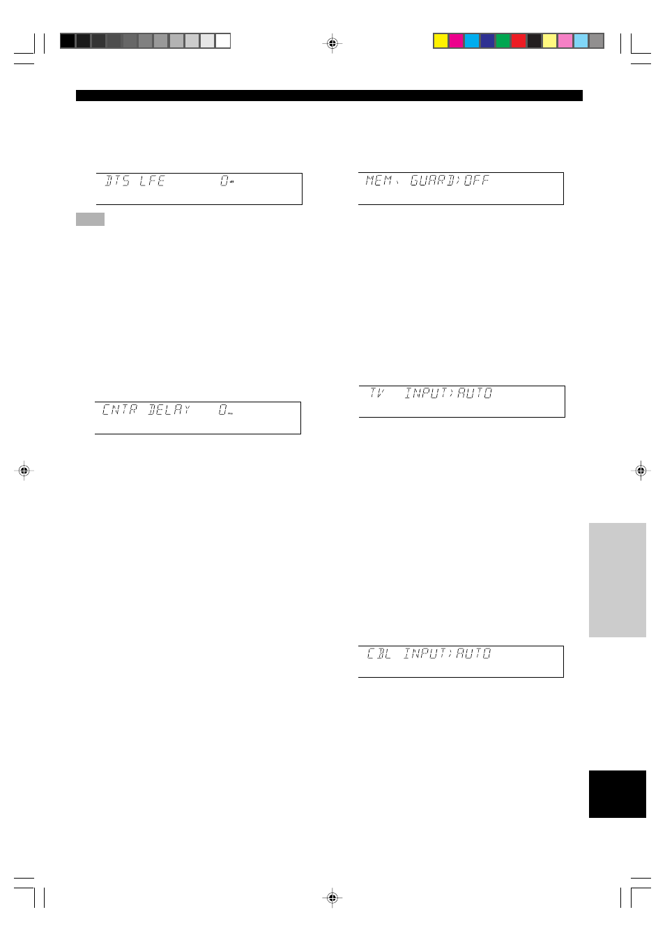 Mem. guard (locking the settings) | Yamaha RX-V596RDS User Manual | Page 43 / 70