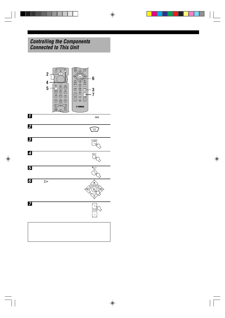 Controlling the components connected to this unit | Yamaha RX-V596RDS User Manual | Page 48 / 70