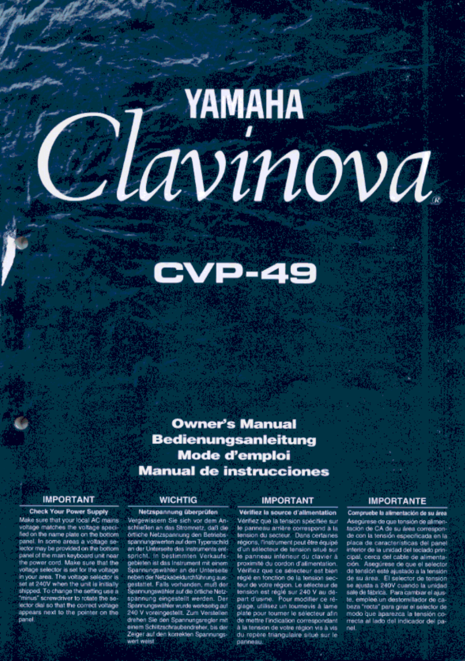 Yamaha CVP-49 User Manual | 56 pages