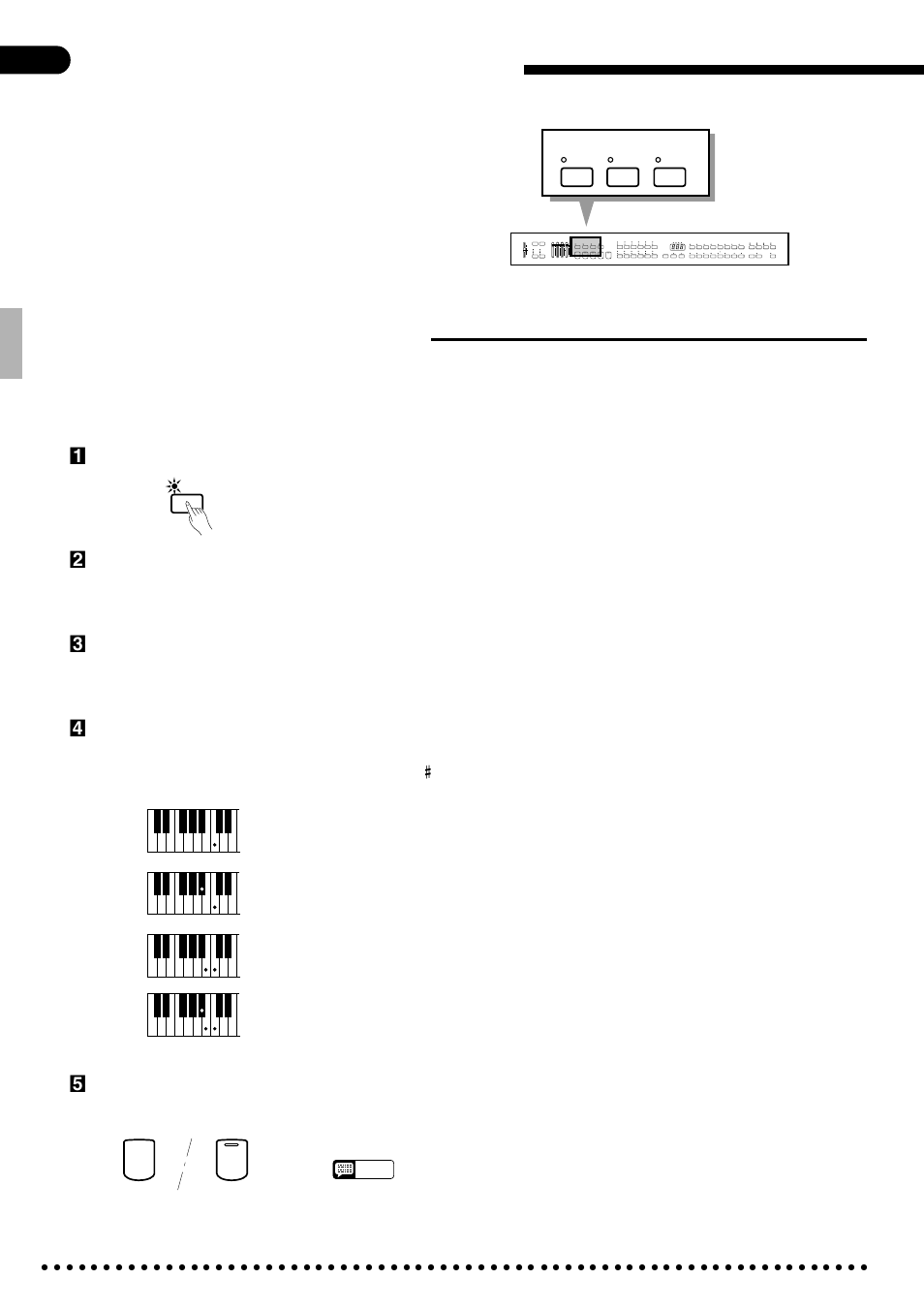 Auto bass chord (abc), Single-finger accompaniment | Yamaha CVP-49 User Manual | Page 24 / 56