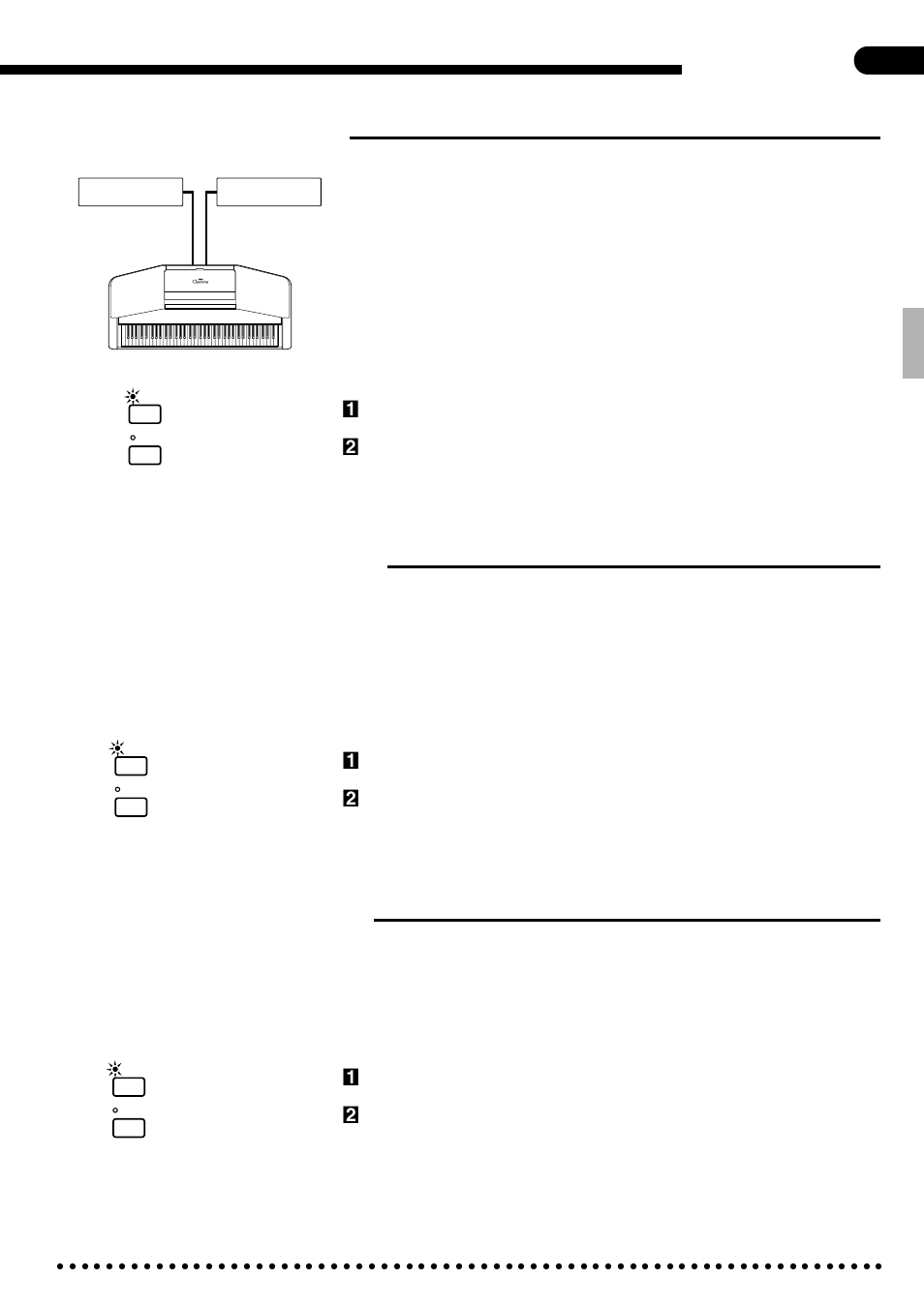 Program change on/off, Control change on/off, Local control on/off | Midi functions | Yamaha CVP-49 User Manual | Page 35 / 56