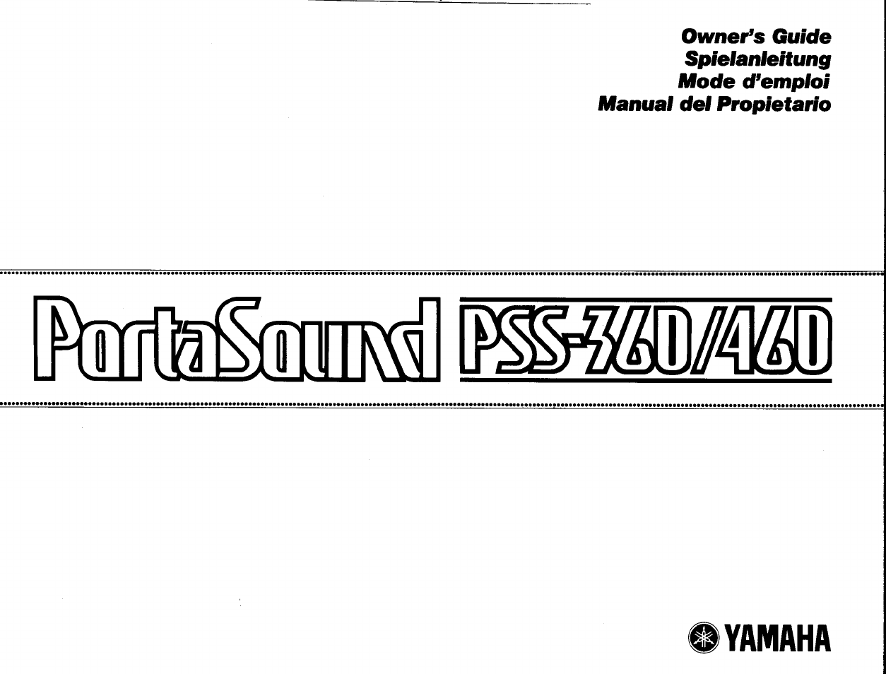 Yamaha PortaSound PSS-460 User Manual | 24 pages