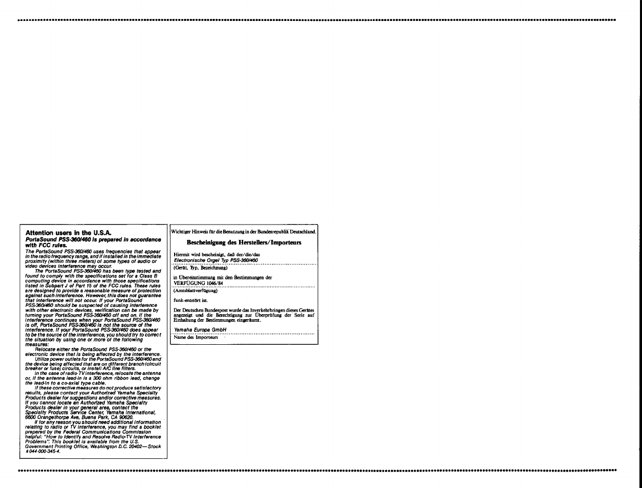 Yamaha PortaSound PSS-460 User Manual | Page 23 / 24