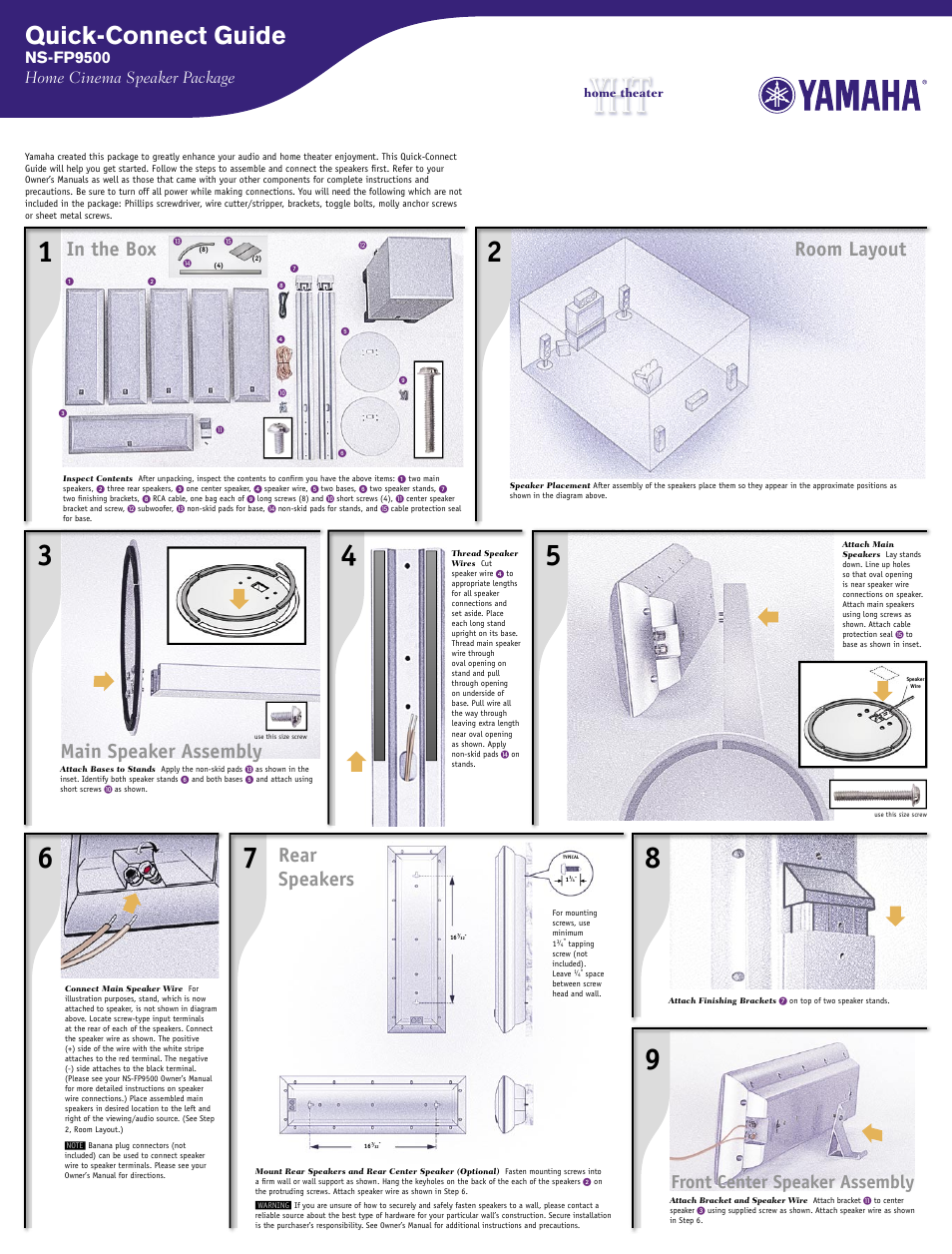 Yamaha NS-FP9500 User Manual | 2 pages