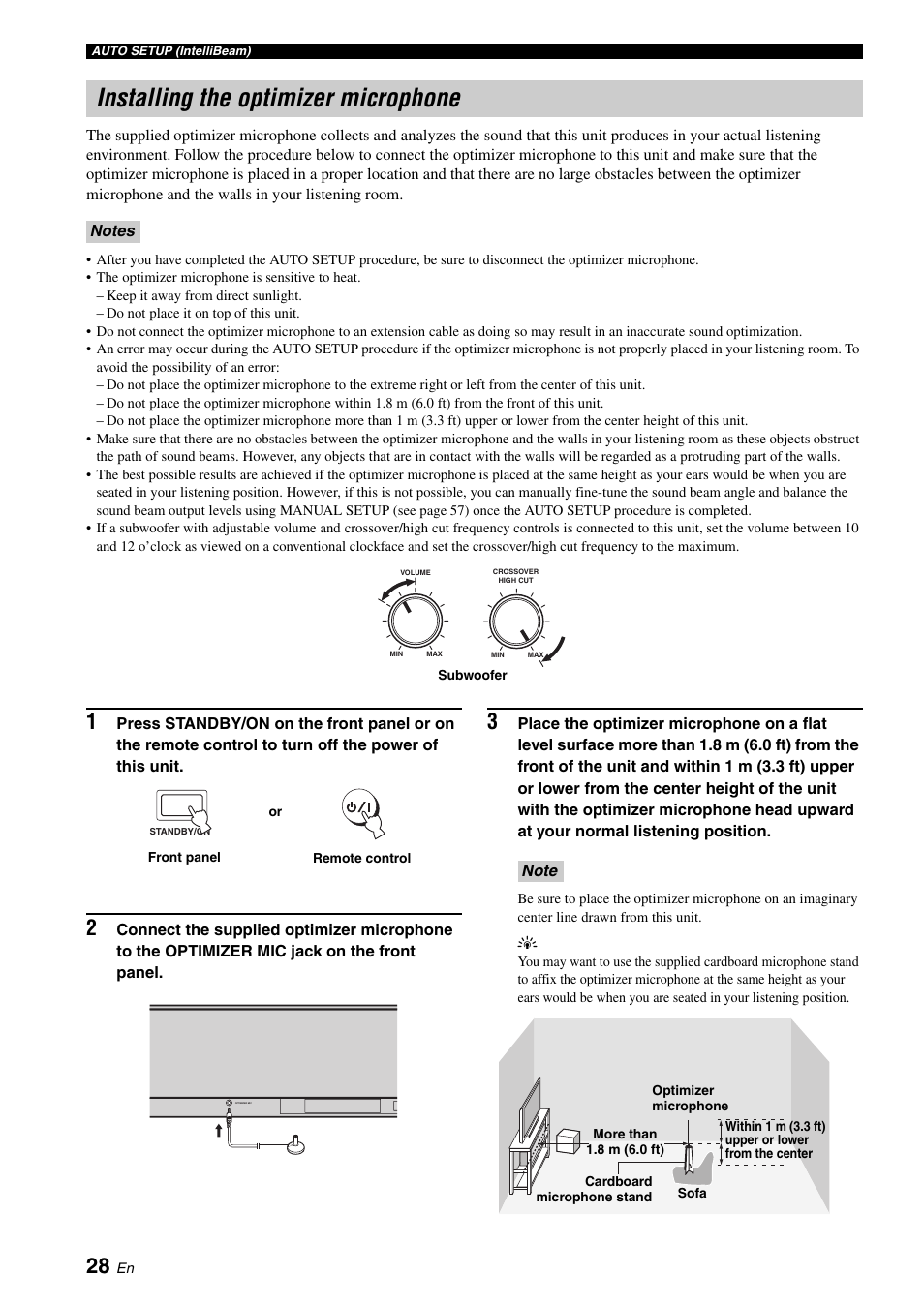 Installing the optimizer microphone | Yamaha Digital Sound YSP-900 User Manual | Page 32 / 96