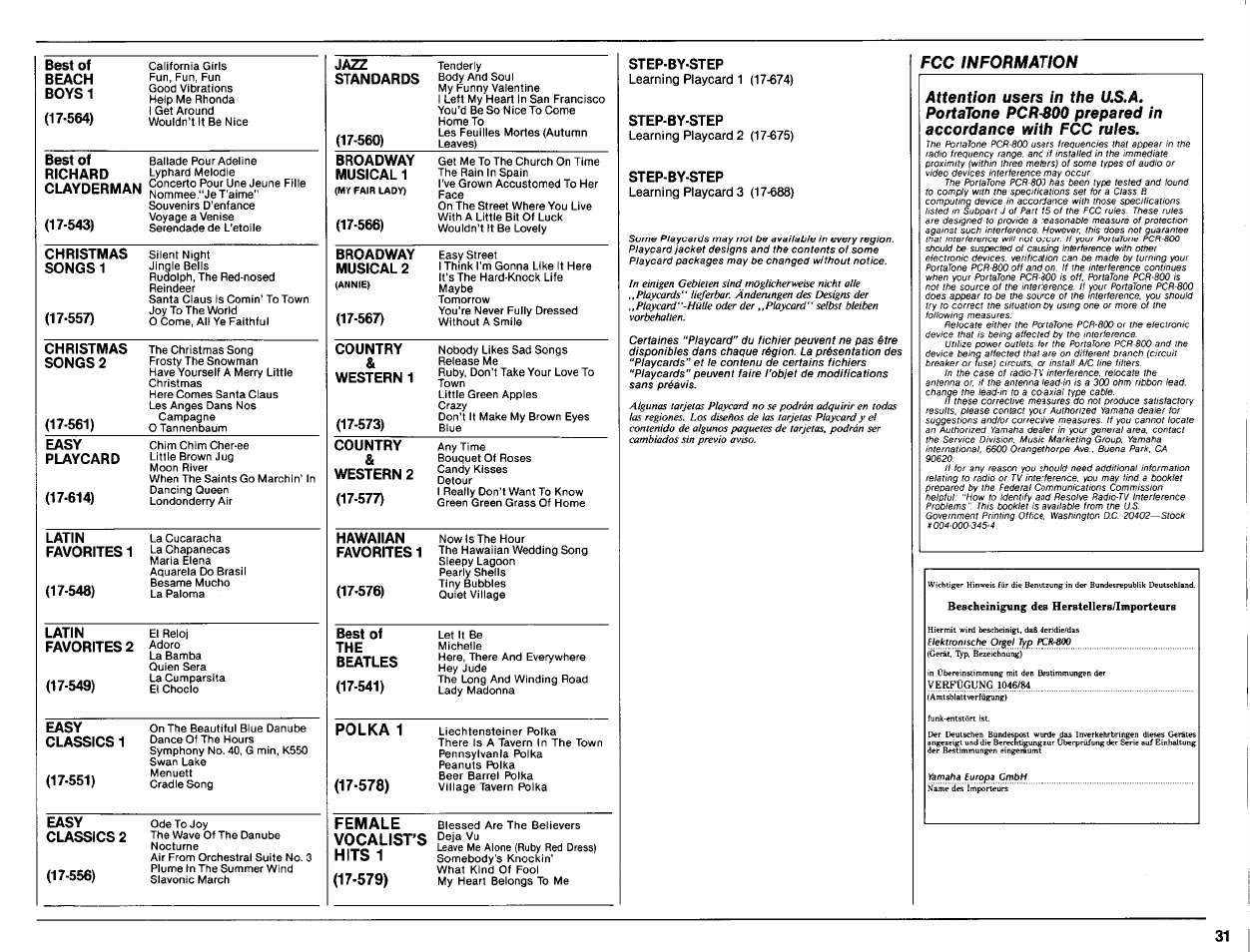 Step-by-step | Yamaha Portatone PCR-800 User Manual | Page 33 / 35