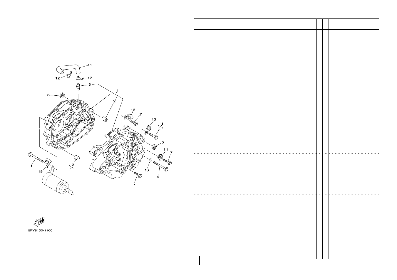 Crankcase | Yamaha TW125 (5RS1) User Manual | Page 18 / 57